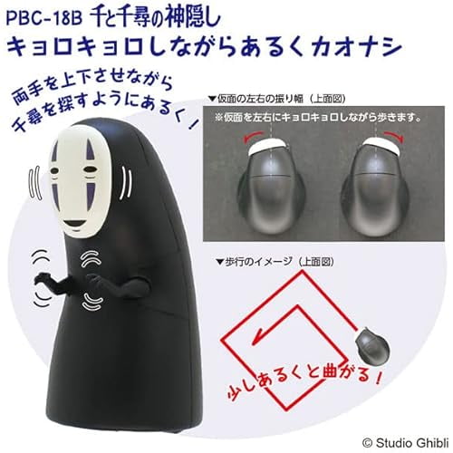Studio Ghibli Spirited Away Pull Back No Face Walking Figure