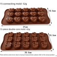 thumbnail image 2 of 15 moldes para hornear pasteles de chocolate, chocolate, caramelos de silicona con forma de amor, moldes de pegamento de cristal de hielo, 2 of 4