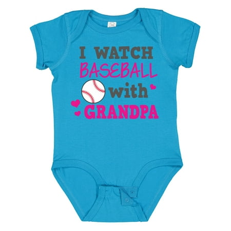 

Inktastic I Watch Baseball with My Grandpa Gift Baby Boy or Baby Girl Bodysuit