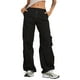 thumbnail image 1 of VISgogo Pantalones cargo informales para mujer, pantalones holgados de color liso con múltiples bolsillos, negro/caqui/verde VISgogo  moda, 1 of 5