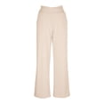 thumbnail image 7 of Oplxuo Women Yoga Dress Pants with Pockets High Waisted Crossover Wide Leg Pants Loose Casual Work Trouser Lounge Pant, 7 of 7