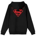 thumbnail image 2 of DC Comic Book Superman Red Logo Men's Black Hooded Sweatshirt-L, 2 of 3