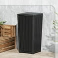 thumbnail image 2 of Outdoor Trash Can with Lid, Waterproof Resin Garbage Can with Tiered Lid, Outside Trash Bin for Patio, Kitchen, Backyard or Deck, 2 of 2