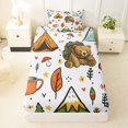 thumbnail image 3 of Erosebridal Happy Camping Kawaii Bear Twin Sheet Sets 3pcs for Kids Teens,Boys Girls Adventure Accessories Bedding,Lightweight Room Decor, 3 of 5