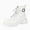 White, variant on WAVSUF Women's Platform Moto Boots Arch Support Closed Toe Wide Width Fall Daily Office Boots Black 6