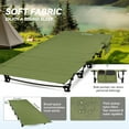 thumbnail image 3 of Ultralight Folding Tent Camping Cot Bed, Portable Compact for Outdoor Travel, Base Camp, Hiking, Mountaineering, Lightweight Backpacking (Army Green), 3 of 7