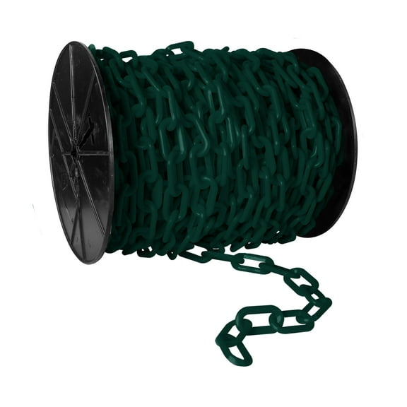 2 Inch x 100 Feet Evergreen Heavy Duty Plastic Safety Chain Reel