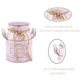 thumbnail image 3 of Vintage metal vase, metal galvanized milk jug farmhouse vase with decorative handle - pink, 3 of 5