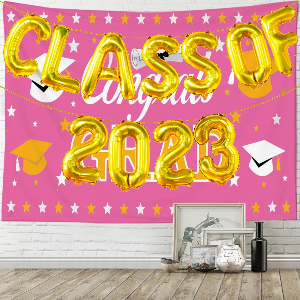 Graduation Backdrop with 2023 Balloons,Graduation Party Background ...