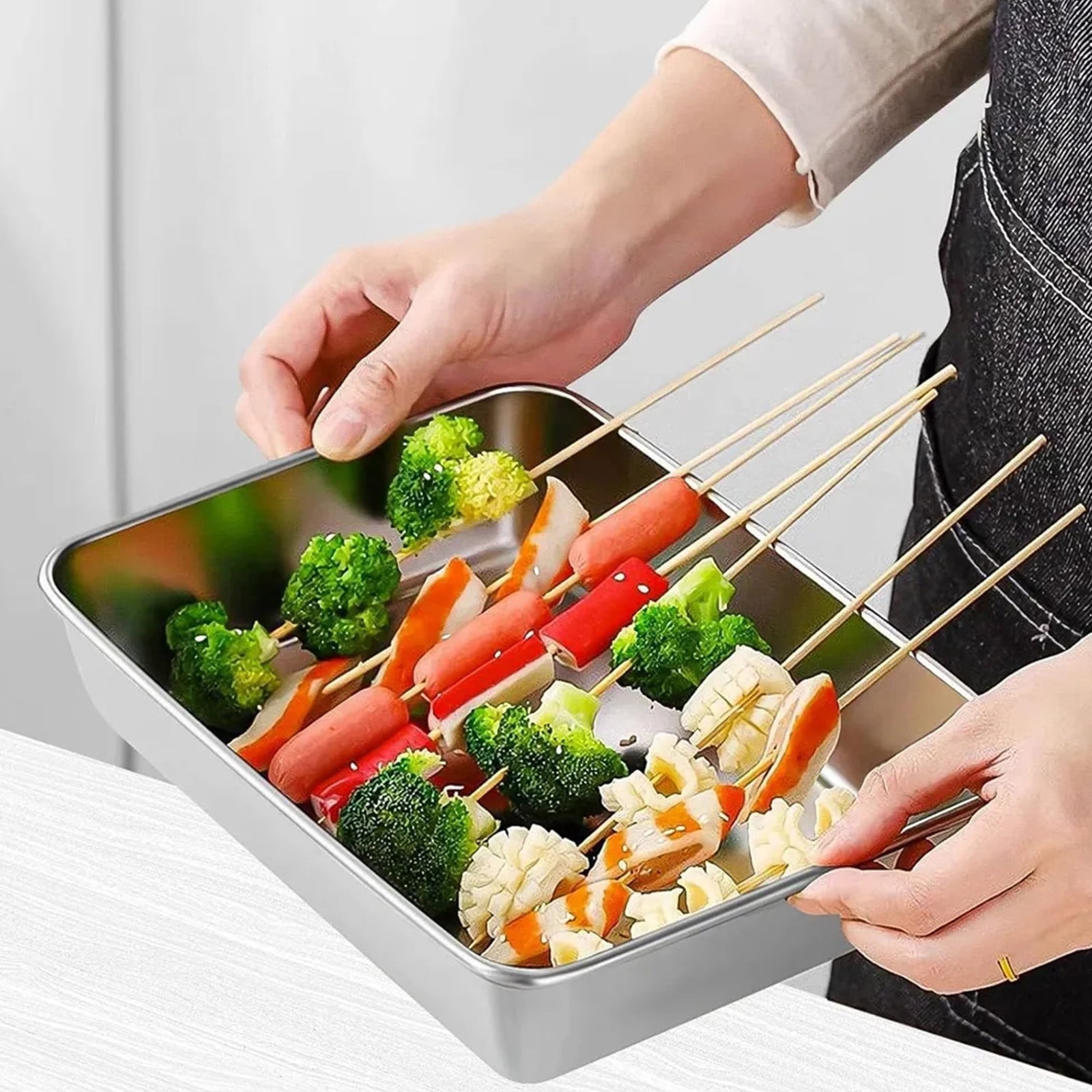 Stainless Steel Containers for Food Storage, Airtight Lid-Equipped Stackable Vessels, Thickened Durable Build for Refrigerator Produce, Leftover Meals, and Freezer Or Pantry