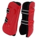 thumbnail image 1 of Botas de soporte para caballos, protección segura y transpirable para las piernas para entrenamiento de competición de rendimiento ecuestre, patas delanteras rojas M, 1 of 5