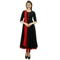 thumbnail image 1 of Atasi Women's Designer Anarkali Black Salwar Suit Ethnic Indian Cotton Dress-6, 1 of 8