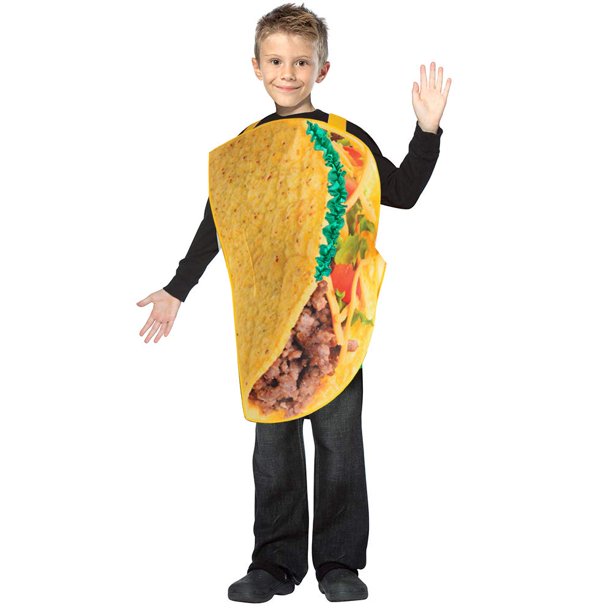 Spooktacular Creations Disfraz De Taco Mexicano Para Adultos – Traje De Una Pieza De Poliéster, Diseño Realista, Para Halloween Y Fiestas Temáticas De Comida