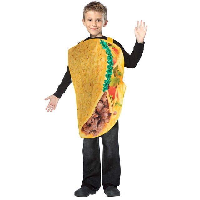 Disfraz de taco para niños SPUNICOS, ligero, para niños de 6 a 10 años