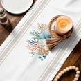 thumbnail image 3 of Coastal Starfish Table Runner 72 Inches, Nautical Shells Coral Eucalyptus Stripes Bed Runner Dresser Scarves Tabletop for Indoor Outdoor Parties/Ceremony/Banquet, 18" x 72", 3 of 8