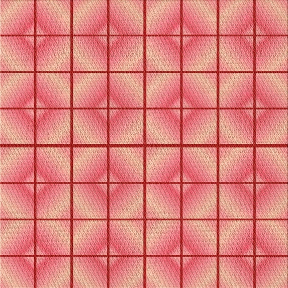 Ahgly Company Machine Washable Indoor Square Transitional Light Salmon Rose Pink Area Rugs, 5' Square