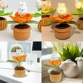 thumbnail image 4 of Crochet Potted Plants with LED Light Handmade Crochet Bellflower Mini Knitted Fake Flower Simulation Immortal Flower, 4 of 8