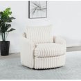 thumbnail image 6 of Coaster Sarco Corduroy Upholstered Swivel Accent Arm Chair, Ivory, 6 of 12