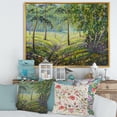 thumbnail image 2 of Designart 'Bushes and Pine Trees In The Forest I' Lake House Framed Canvas Wall Art Print, 2 of 5