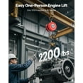 thumbnail image 4 of 2200 lbs Capacity Hand Chain Hoist, 20 ft Lift, Galvanized G70 Chain, Red Finish, 4 of 11