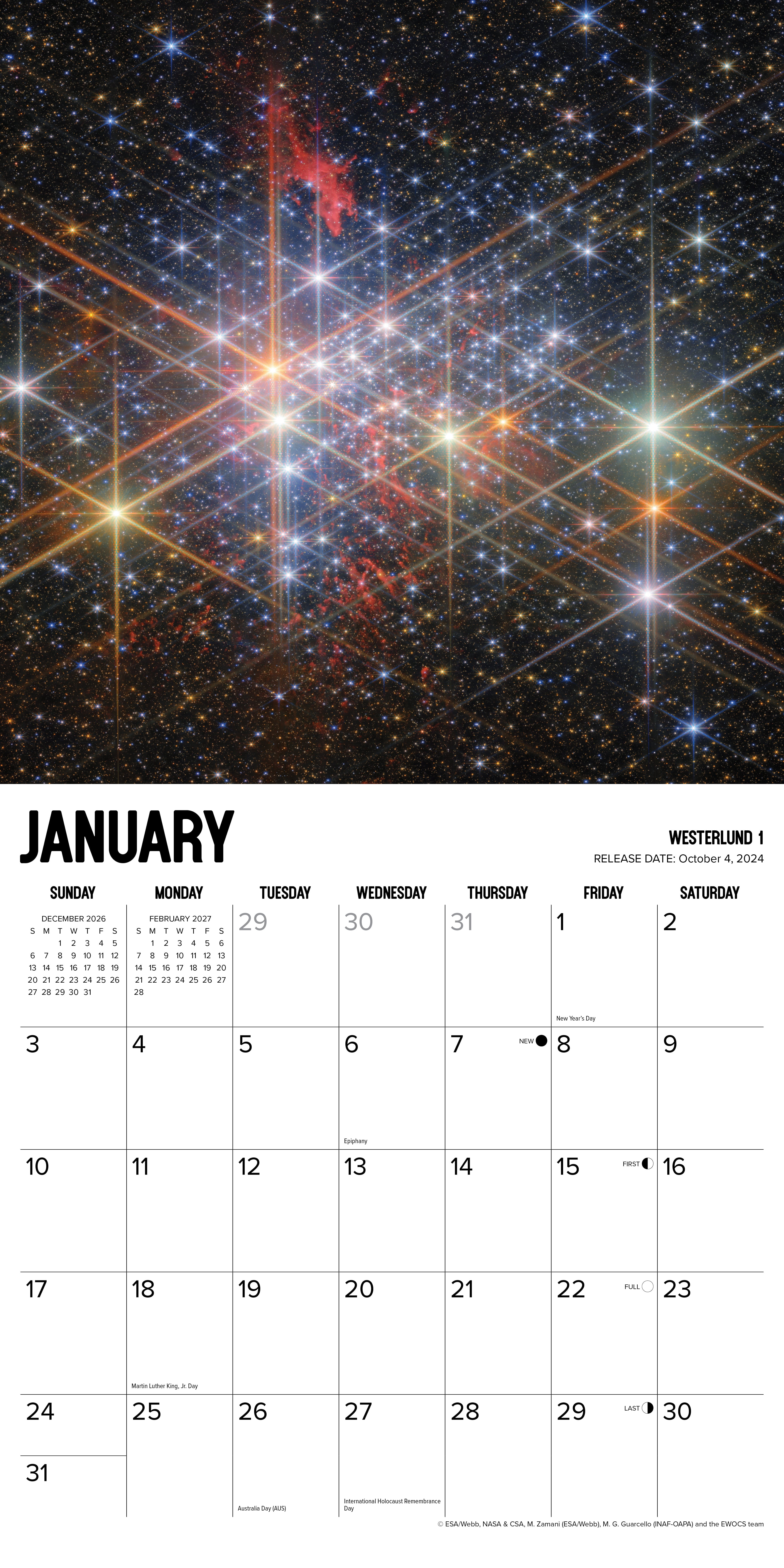 Willow Creek Press, James Webb Space Telescope 2027 Wall Calendar