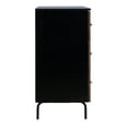 thumbnail image 5 of SAFAVIEH Genevieve Mid-Century Retro 3 Drawer Dresser, Black/Walnut, 5 of 12