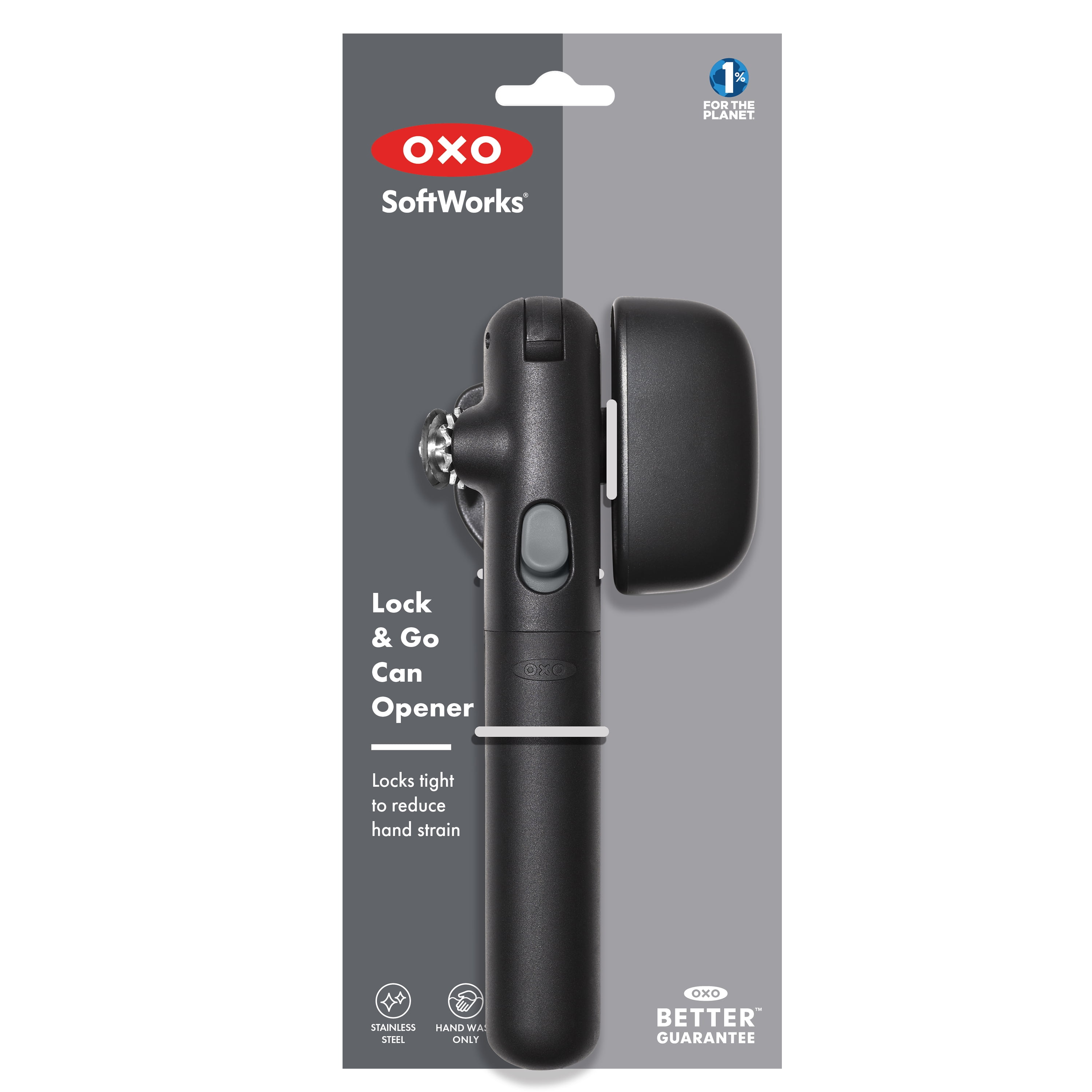 OXO SoftWorks Snap-Lock Can Opener with Easy-Grip Handles and