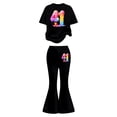 thumbnail image 2 of Tiijoy Big Girls 2 Piece Short Sleeve T Shirt Flared Pants Casual Outfits, Sizes 9-10, 2 of 4