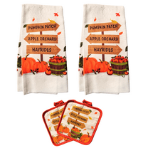 Autumn Harvest Kitchen Towel & Pot Holder Set (4 Count)