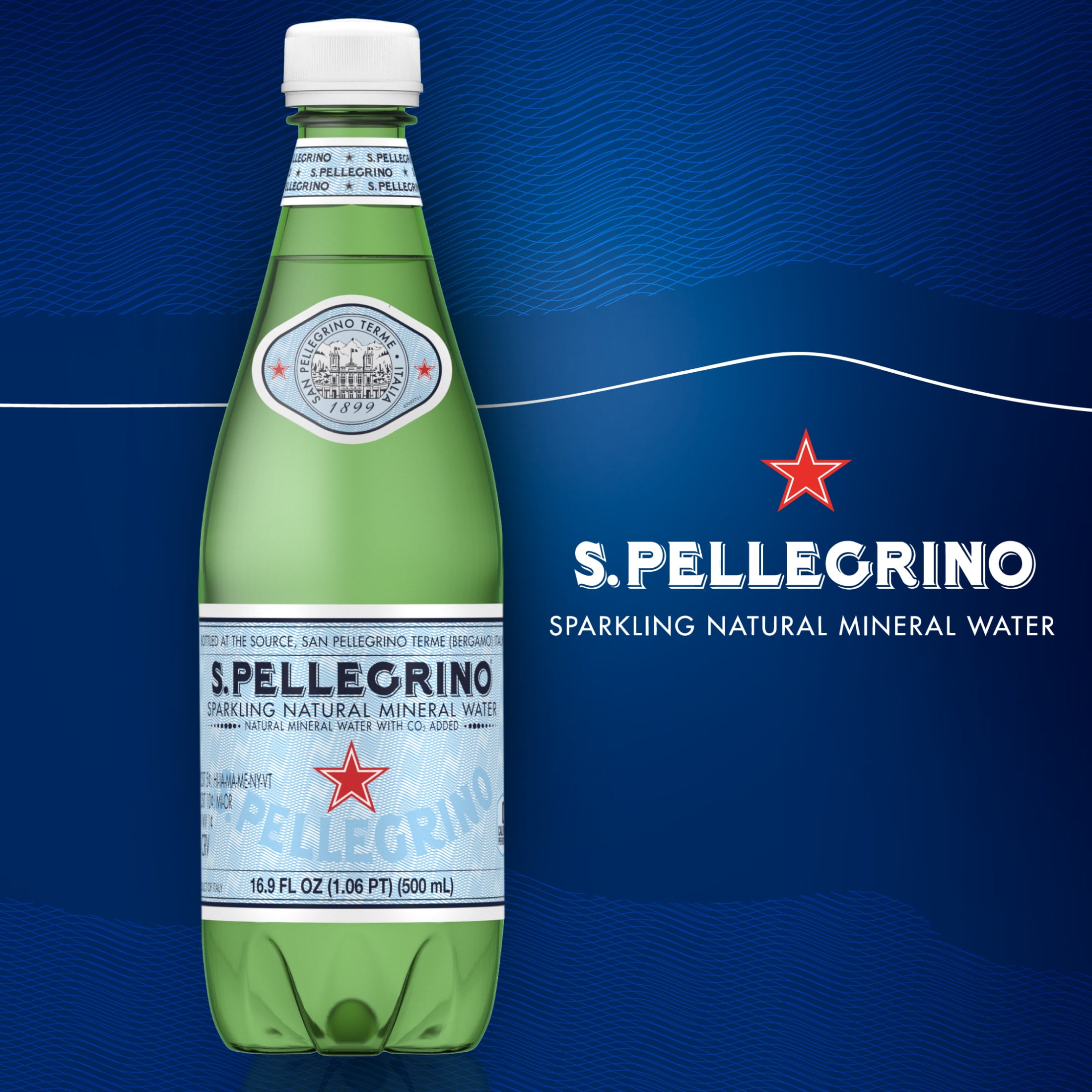 S.Pellegrino Sparkling Natural Mineral Water, 405.6 fl oz, 24 Pack
