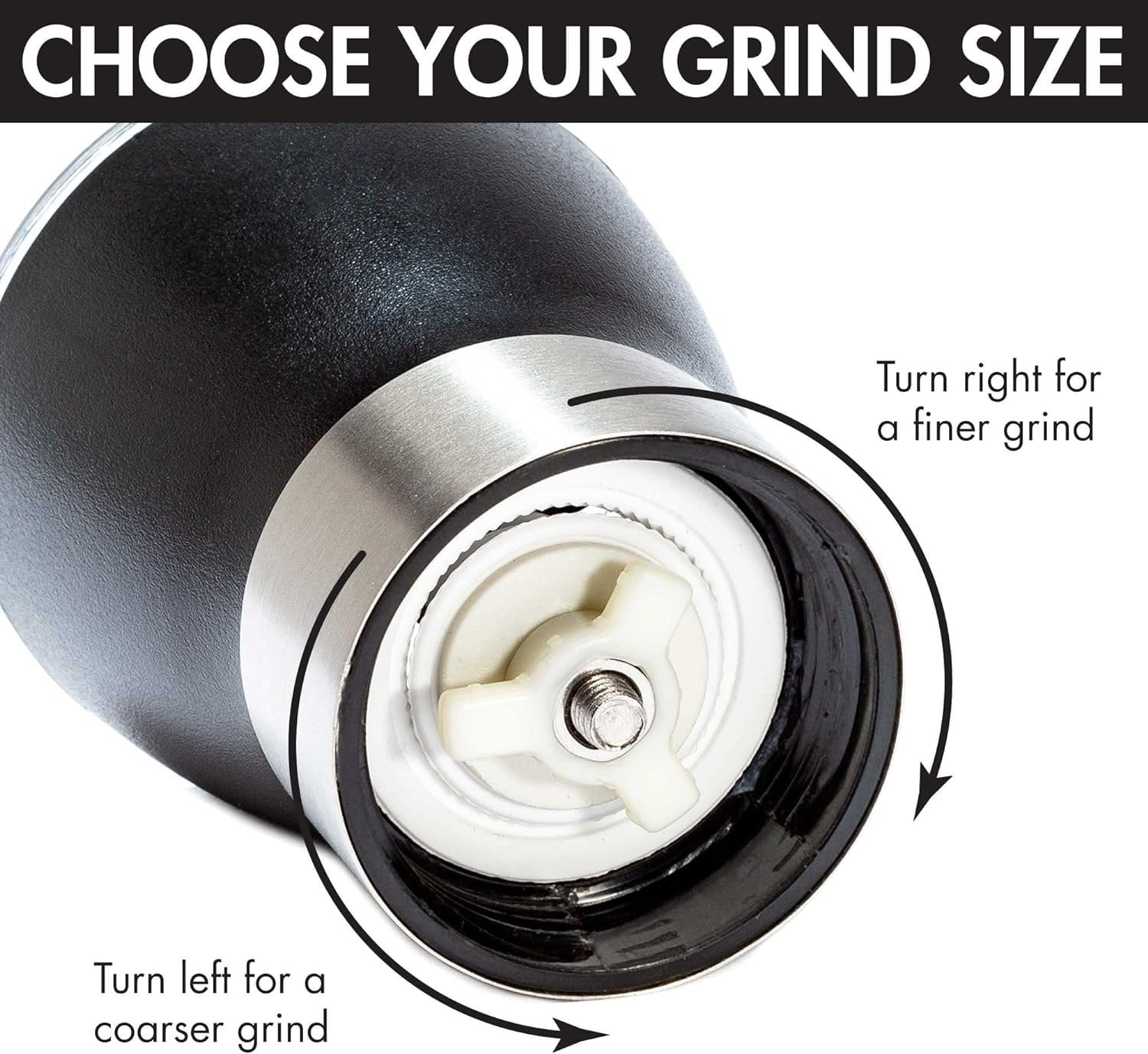 Primula Manual Adjustable Burr Coffee Grinder-Ceramic Mill & Brushed Stainless Steel Body-Whole Bean for French Press, Cold Brew, Espresso, Camping