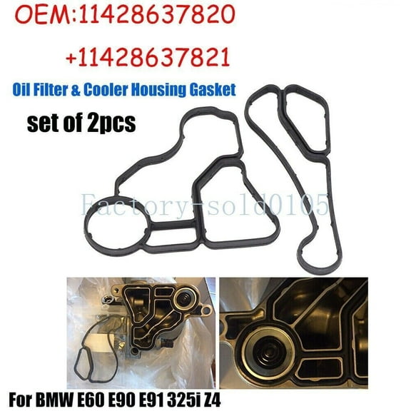 Engine oil filter and cooler housing gasket seal suitable for BMW X1X3X5 N26 N52 N54 N56-