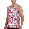 thumbnail image 2 of Daiia Flamingo Printed Men's Quick Dry Fit Muscle Tank Top Slim-Fit Tank Workout Tank Top Lightweight Sports Tank Top-Large, 2 of 7