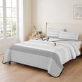 thumbnail image 2 of Twin XL Quilt Set 68''x98'', Grey Stripe Lightweight Summer Bedspread Coverlet Set with 2 Pillow Shams, Modern Abstract Monochrome Geometric Breathable All Season Quilt Bedding for Dorm/Guest Room, 2 of 9