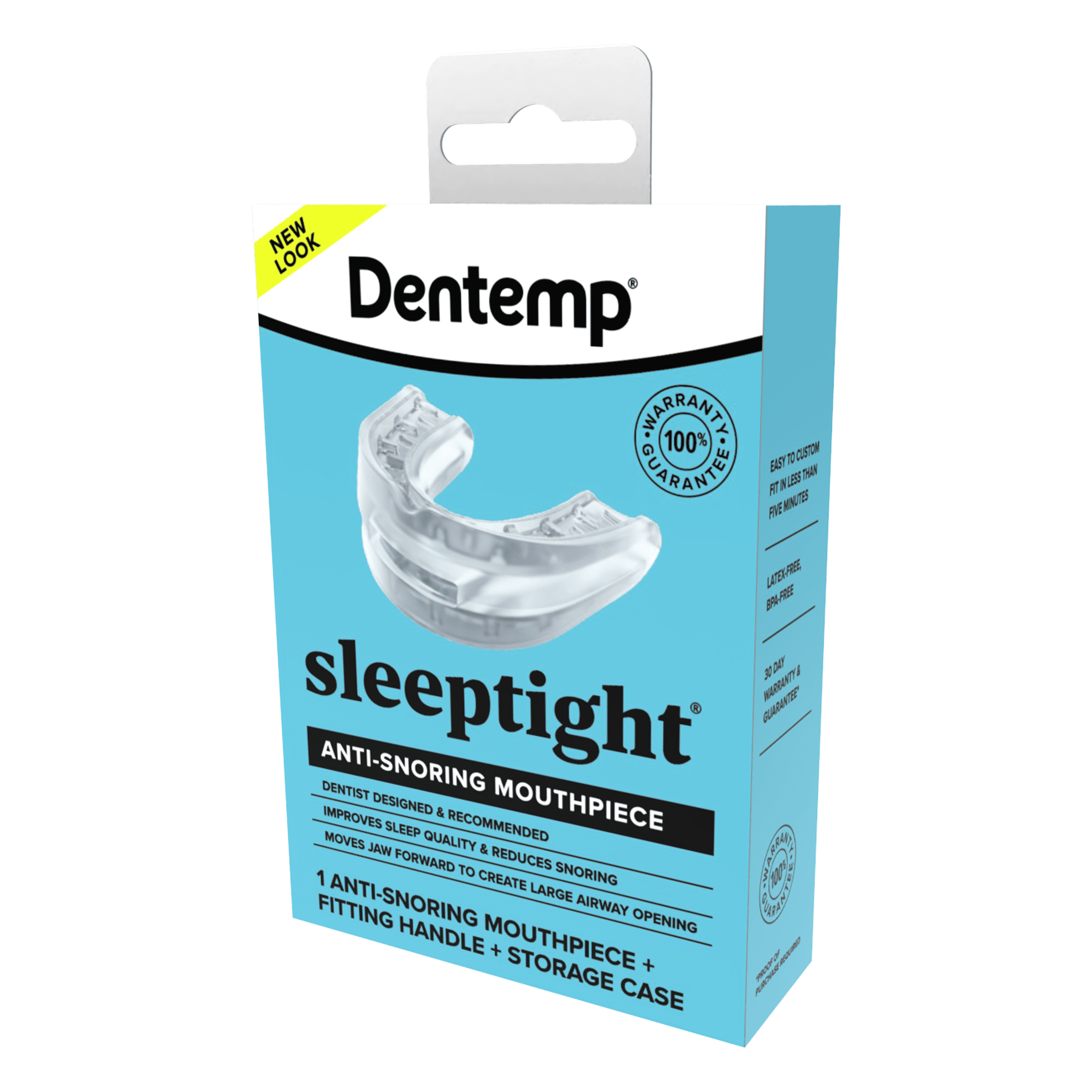 Dentemp SleepTight Mouthpiece – Anti-Snoring Custom Fit Mouthguard for a Better Night’s Sleep - Designed by a Dentist and Made in USA