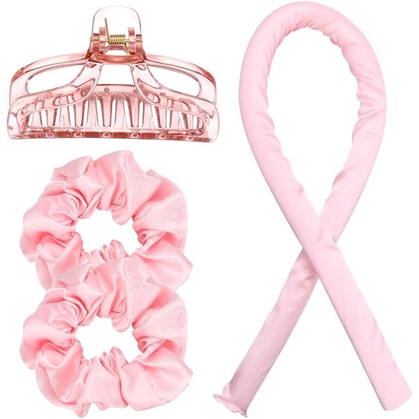 Rodillos para rizar el cabello sin calor, diadema, rulos para el cabello con pinza para el cabello, rizador perezoso, cinta de seda para rizar, herramienta para peinar el cabello sin calor