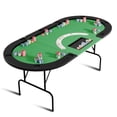 thumbnail image 3 of Towallmark 10-Player Collapsible Poker Table – Professional Octagon Design for Ultimate Game Nights– Green-Plastic Cup, 3 of 8