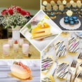 thumbnail image 5 of Efavormart 50 Pack | Mini Gold Rectangle Dessert Slice Paper Trays, Cake Boards - 2.4"X4", 5 of 11