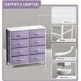 thumbnail image 3 of Sorbus Kid Dresser with 8 Fabric Bin Drawers - Pastel Color Furniture Storage Chest - Bedroom, Closet, and Toys Organizer - Purple, 3 of 8