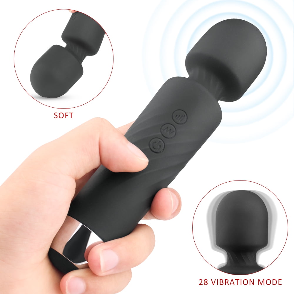 DARZU Personal Vibrator for Women Men - Upgrade Powerful Vibration Handheld Massager for Neck Shoulder Back Body, Sports Recovery & Muscle Aches(Black)