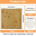 thumbnail image 3 of 25Pcs Bamboo Tortilla Presser 10 Inch Manual Square Tortilla Maker with 1 Rolling Pin and 50 Oil-Proof Paper Rotatable Mexican Tortillera Dough Pressing Tool for Homemade Tortilla, 3 of 11