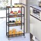thumbnail image 5 of Carrito de cocina estrecho de 4 niveles con ruedas y cestas de malla, 5 of 6