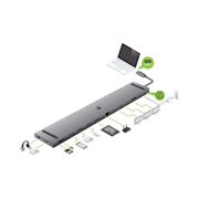 IOGEAR Dock Pro USB-C Triple HD Dock w/ PD 3.0, Silver, Silver