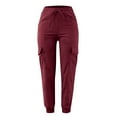thumbnail image 6 of CONFREE Women's Casual Pants Slim Sport Pants for Women Elastic Waist Drawstring Solid Color Lightweight Active Jogger With Pocket, 6 of 7