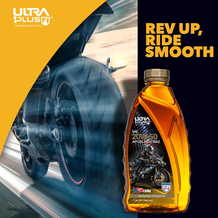 Ultra1Plus SAE 15W-50 Full Synthetic 4T Engine Oil, API SN, JASO