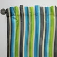 thumbnail image 3 of Designart 'Blue, Green, Blue, Yellow and Black Colored Curves' Modern & Contemporary Curtain Panel, 3 of 5