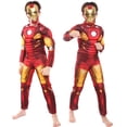 thumbnail image 4 of Disfraz de Iron Man para niños, disfraz de superhéroe de Iron Man, disfraz de cosplay, mono, máscara, guantes, mono de cumpleaños de Halloween para niños, regalos, 4 of 5