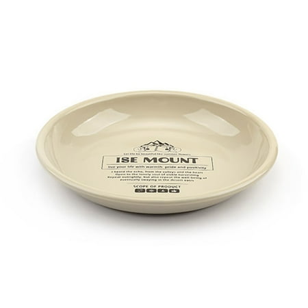 

INT 9 Inch Enamel Dinner Plate Outdoor Tableware Plates Enamel Picnic BBQ Home Kitchen Food Dish White