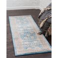 thumbnail image 2 of Unique Loom 3134348 2 x 6 ft. Gneis Salzburg Runner Rug, Blue, 2 of 2