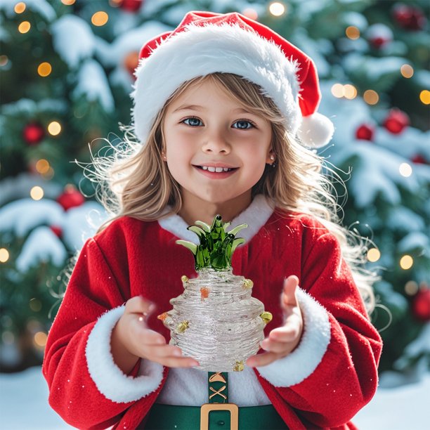 Mini adornos de cristal para árbol de Navidad, pequeño árbol de Navidad de cristal, casa de muñecas de Navidad, figuras de invierno en miniatura para manualidades, decoración de fiestas navideñas